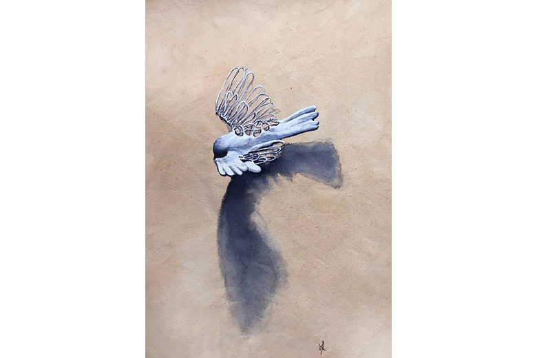 Acrylic and watercolour on canvas 